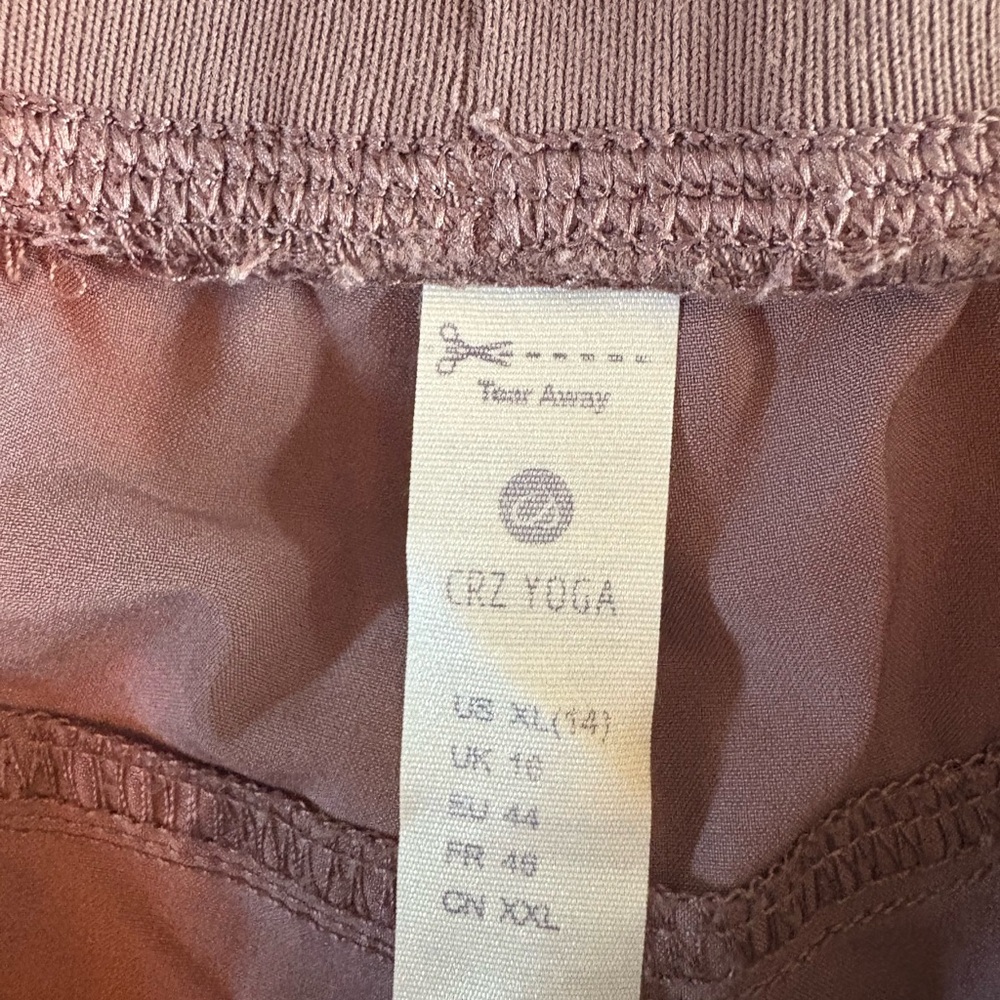 CRZ YOGA Purple Track Pants for Active Comfort